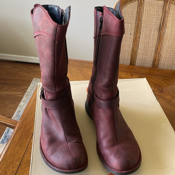 Merrell Captiva Buckle-Down Waterproof Boots-Burgundy - Picture 3 of 6